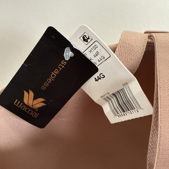 New Wacoal Womens 44G Nude Red Carpet Full Figure Underwire Strapless Bra 854119 - Picture 7 of 8